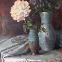 Őszirózsás csendélet / Still life with aster (1950-es évek / 1950s)